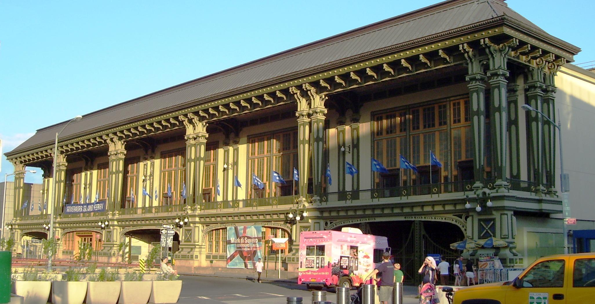 The Beaux-Arts Battery Maritime Building facade in Lower Manhattan