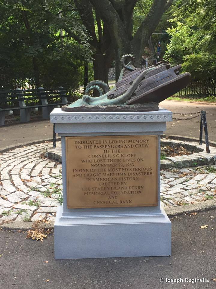 The fake octopus attack memorial plaque on Staten Island