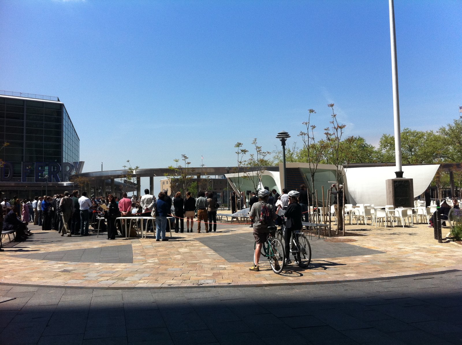 Peter Minuit Plaza outside the Whitehall ferry terminal